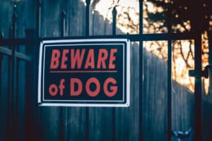 beware of dog sign 
