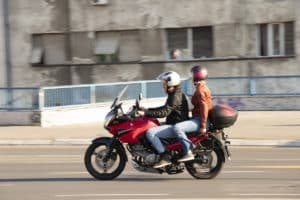 avoiding a motorcycle accident when riding with a passenger